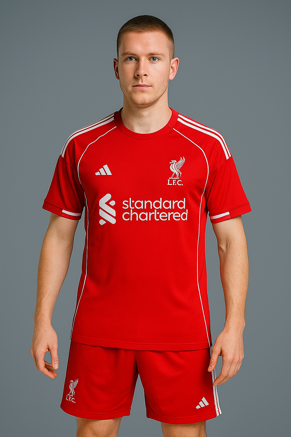 Adidas Standard Chartered Session Football Jersey 2025–26 (Red)