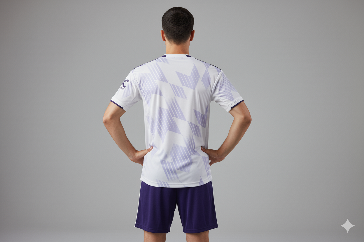 Manchester United 25/26 Away Jersey with Shorts – Purple & White Edition